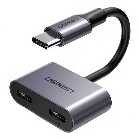USB-C - USB-C to USB-C / USB-C Audio Adapter UGREEN CM232, Gray 