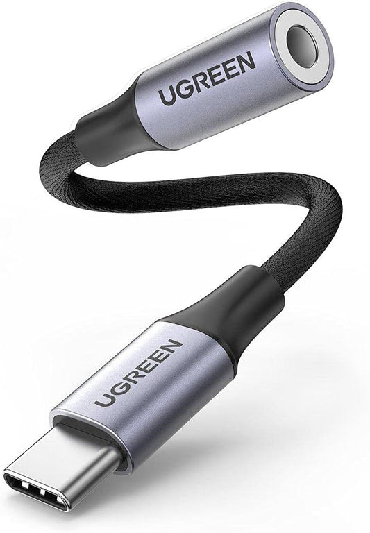 USB-C Audio Adapter USB-C - 3.5mm UGREEN AV161, 0.15m, Gray 