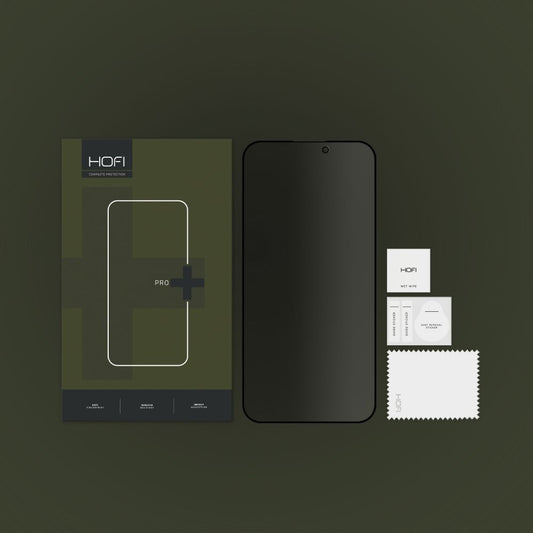 Privacy Screen Protector HOFI PRO+ for Apple iPhone 15, Glass Protected, Full Glue 